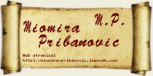 Miomira Pribanović vizit kartica